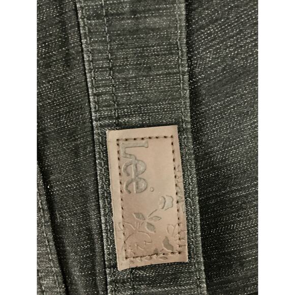 Lee Classic Fit High Rise Straight Jeans Womens 16 Black Stretch Denim - Picture 5 of 7